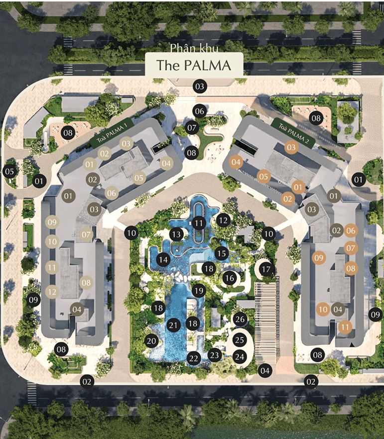 Tiện ích trong nhà The  PALMA 1