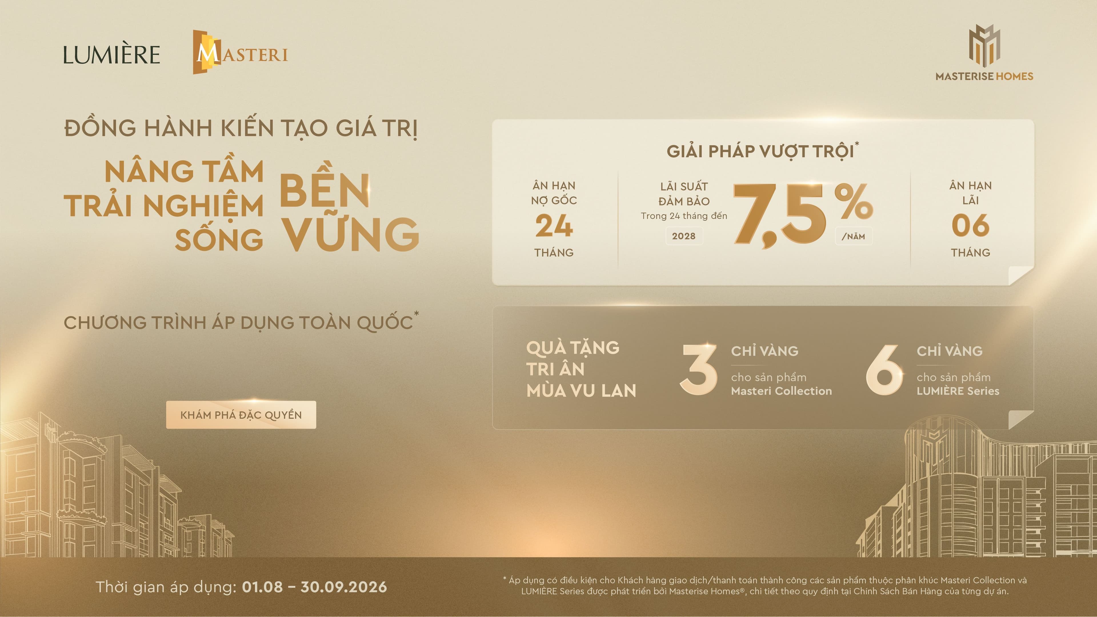 MASTERISE HOMES GIỚI THIỆU CHƯƠNG TRÌNH "ĐỒNG HÀNH KIẾN TẠO GIÁ TRỊ, NÂNG TẦM TRẢI NGHIỆM SỐNG BỀN VỮNG”
