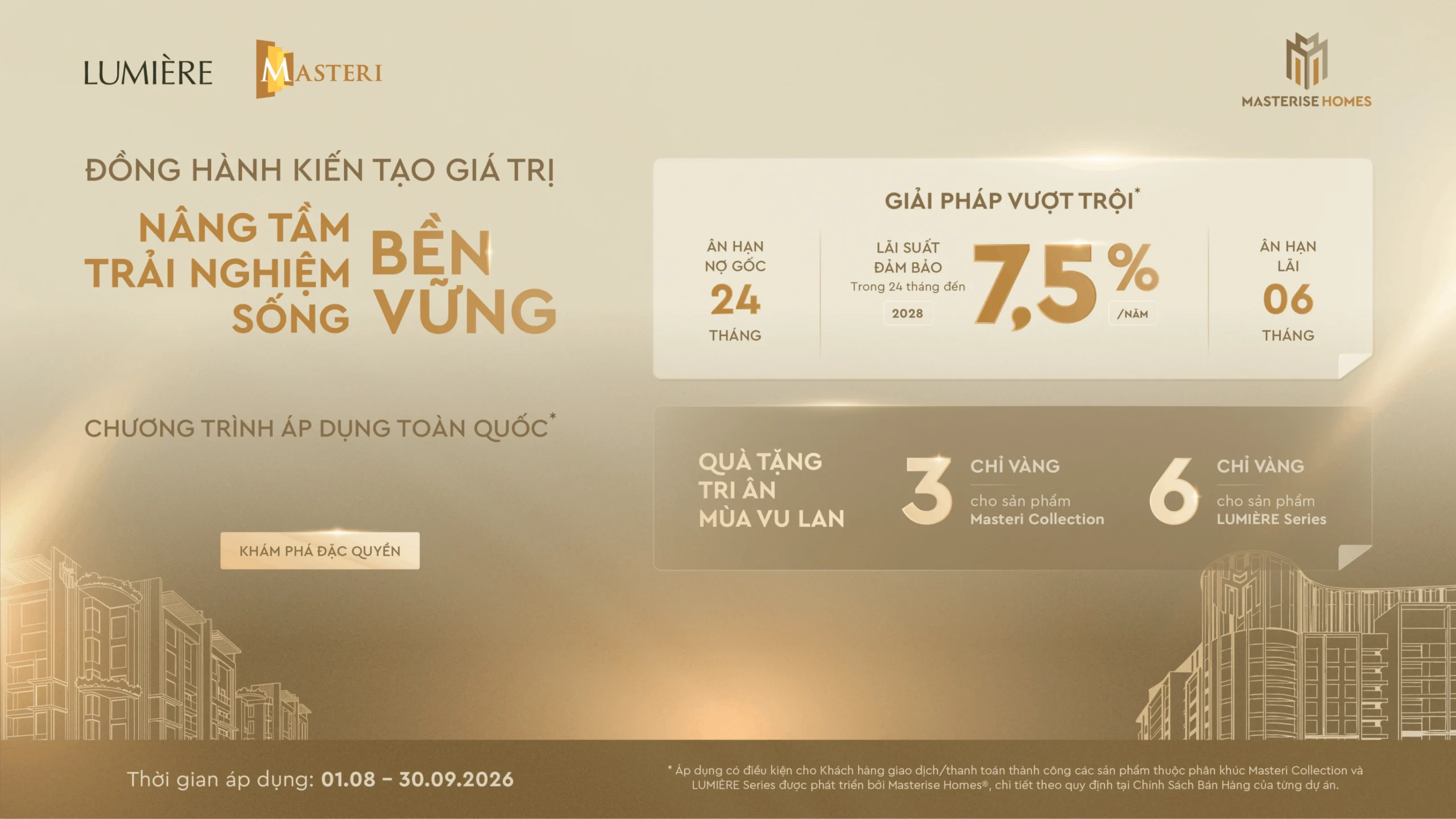 MASTERISE HOMES GIỚI THIỆU CHƯƠNG TRÌNH “ĐỒNG HÀNH KIẾN TẠO GIÁ TRỊ, NÂNG TẦM TRẢI NGHIỆM SỐNG BỀN VỮNG”