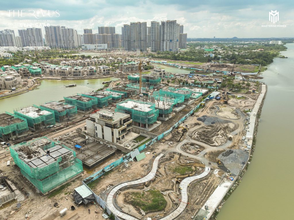 River Park (phase 1) has completed more than 60% of the hardscape works